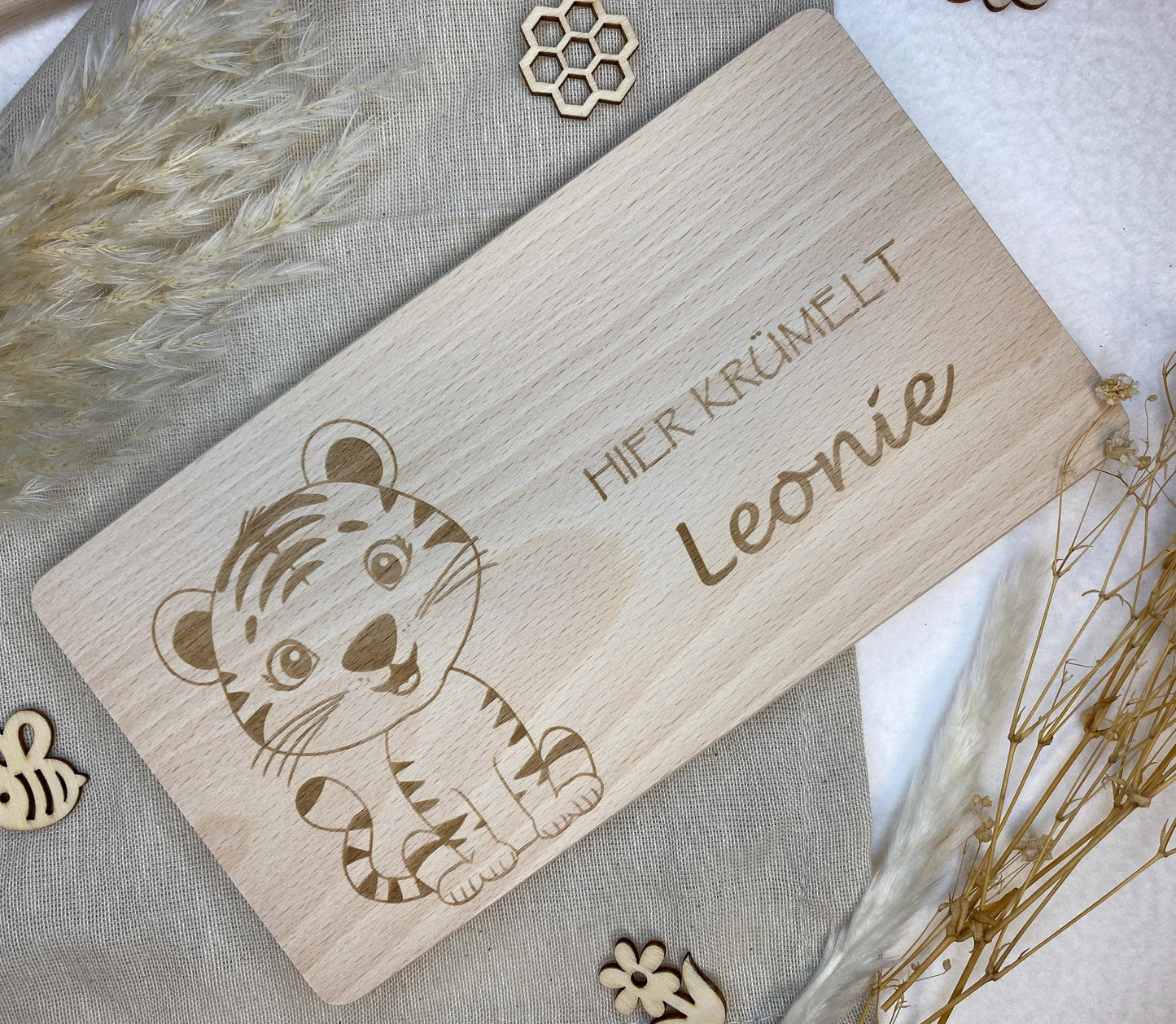 Holzbrettchen für Kinder mit Gravur, Frühstücksbrettchen mit Namen, Holzbrett Geschenk Kinder, personalisiertes Brettchen, Schneidebrettchen