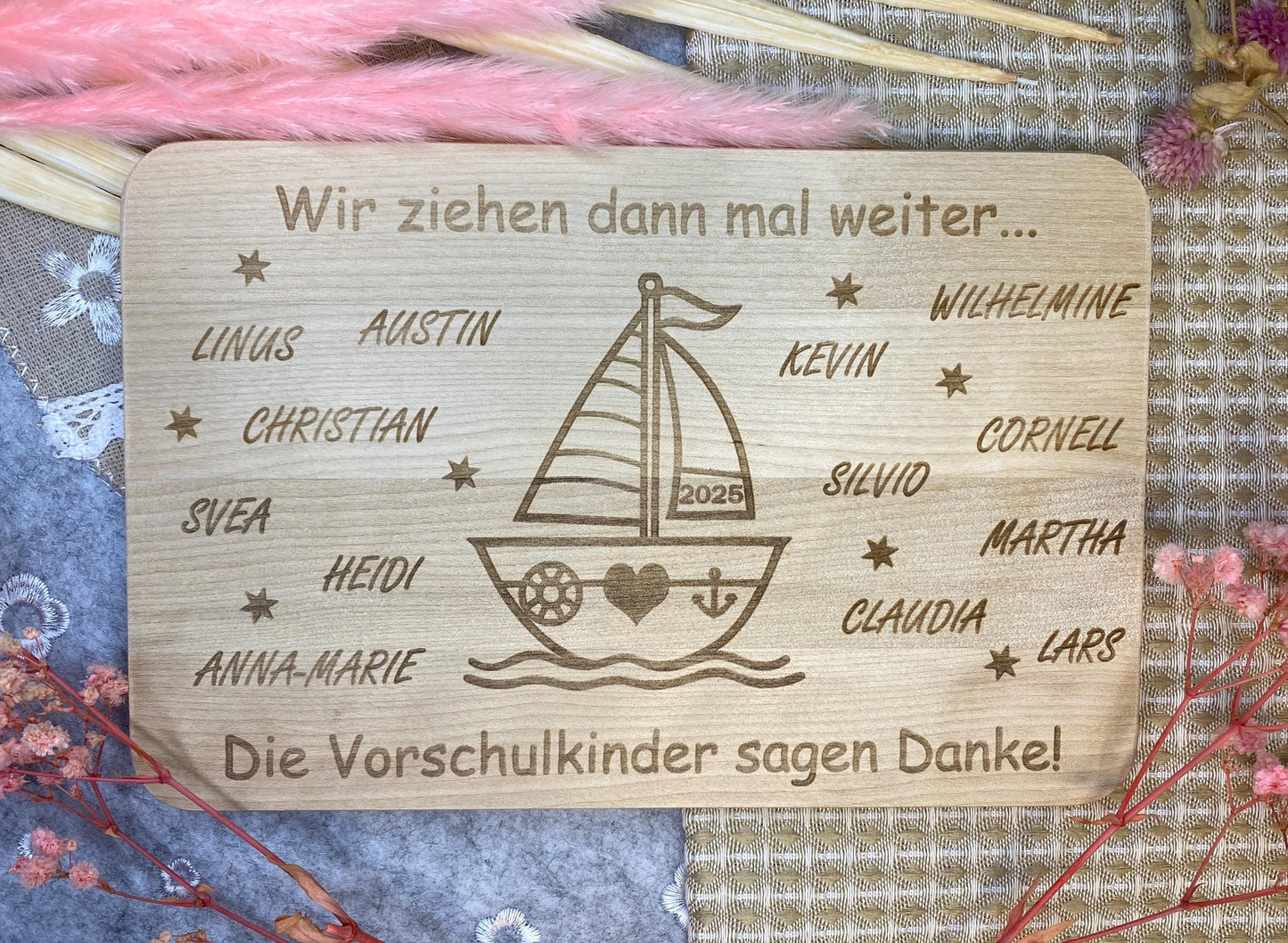 Frühstücksbrett Abschied Grundschule, Schneidebrett Vorschulkinder, Holzbrett Dankeschön Klassenlehrer, Danke Kindergarten, Geschenk Hort