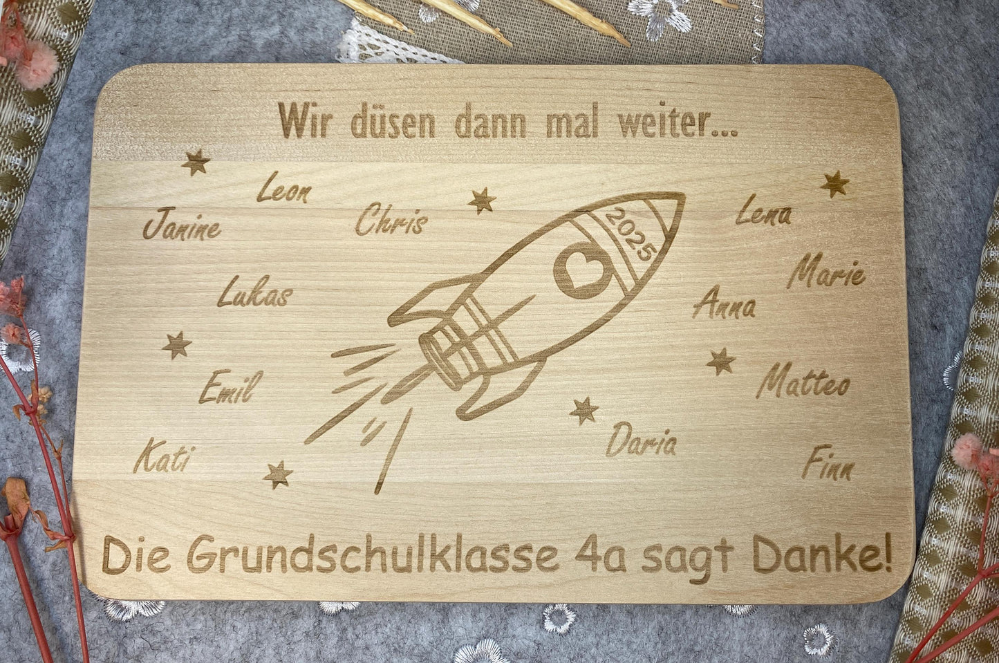 Frühstücksbrett Abschied Grundschule, Schneidebrett Vorschulkinder, Holzbrett Dankeschön Klassenlehrer, Danke Kindergarten, Geschenk Hort