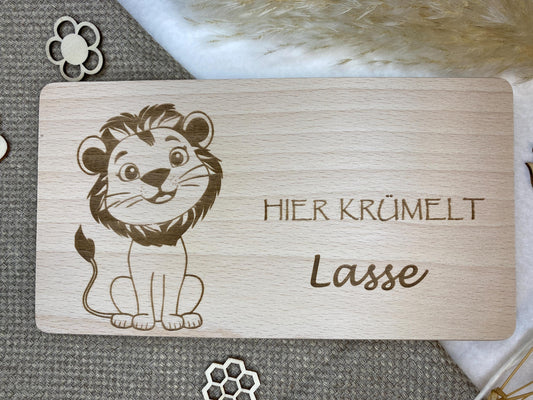 Holzbrettchen für Kinder mit Gravur, Frühstücksbrettchen mit Namen, Holzbrett Geschenk Kinder, personalisiertes Brettchen, Schneidebrettchen
