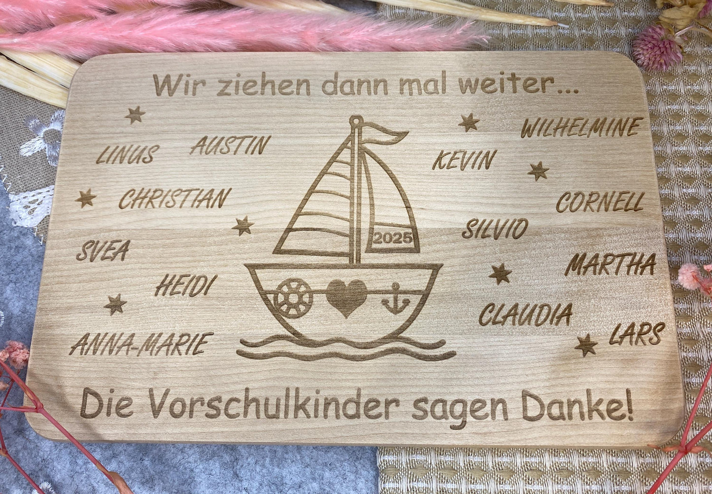 Frühstücksbrett Abschied Grundschule, Schneidebrett Vorschulkinder, Holzbrett Dankeschön Klassenlehrer, Danke Kindergarten, Geschenk Hort