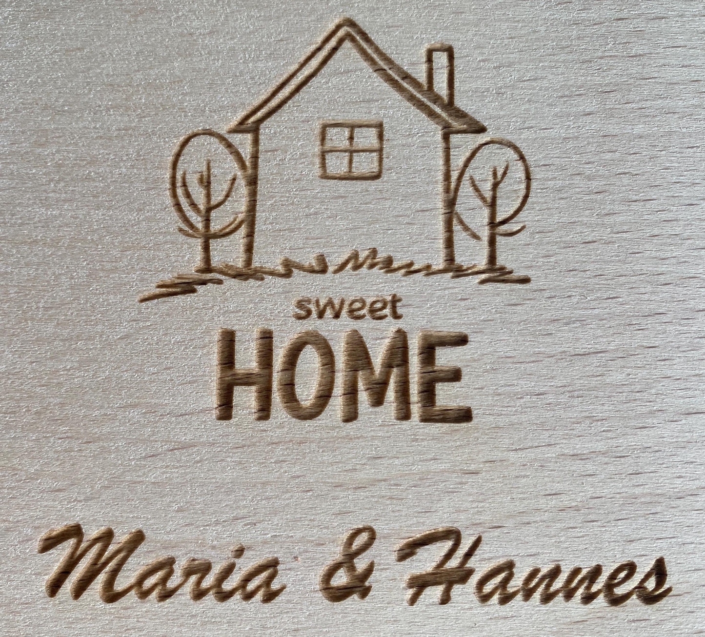 Holz-Schneidebrett erste Wohnung, Einzugsgeschenk, Schneidebrettchen zum Umzug, Sweet Home Gravur