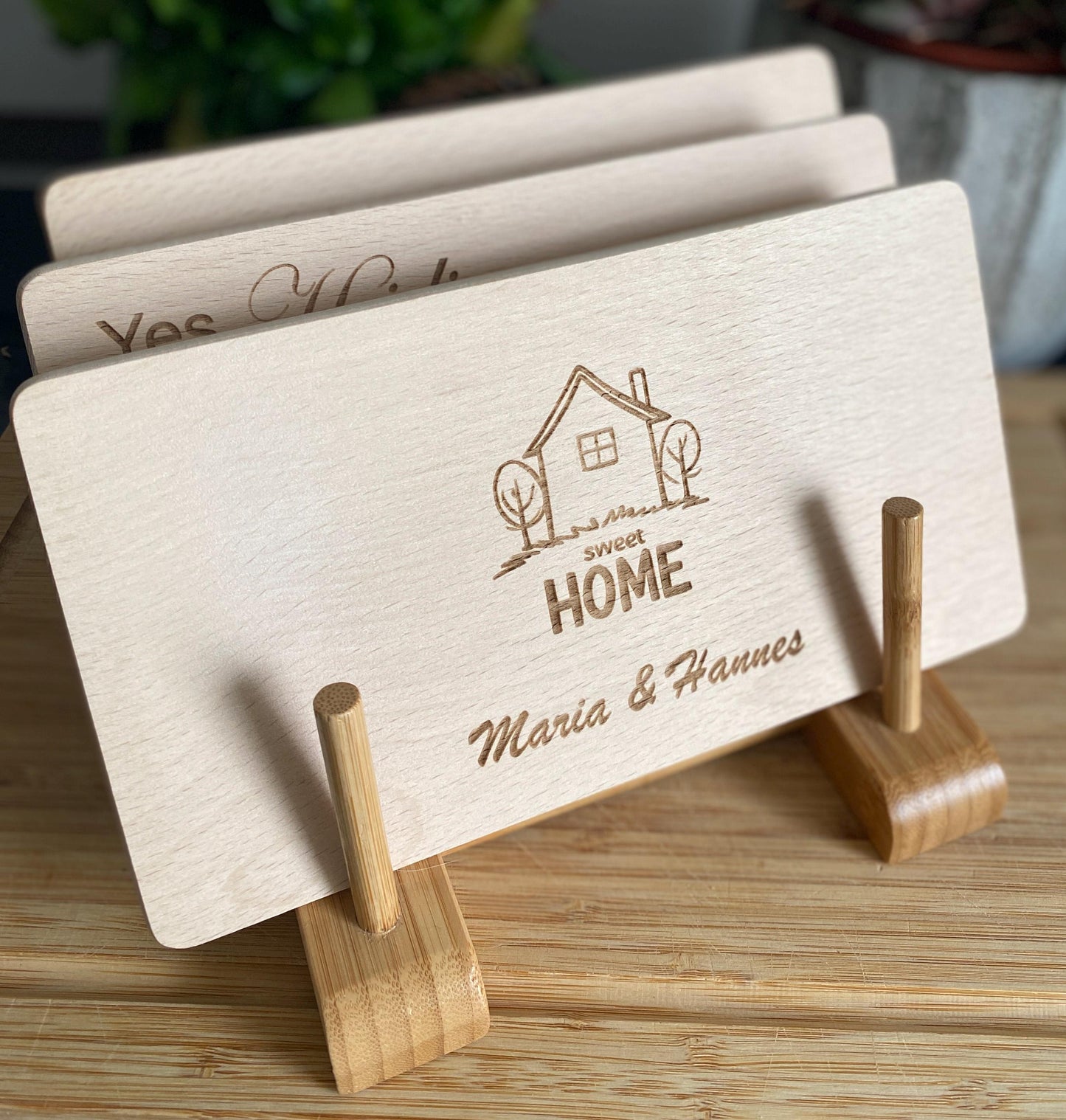 Holz-Schneidebrett erste Wohnung, Einzugsgeschenk, Schneidebrettchen zum Umzug, Sweet Home Gravur